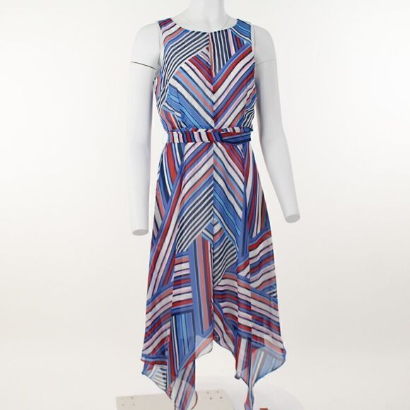 Inc Printed Chiffon MIDI Dress - Picture 1 of 5